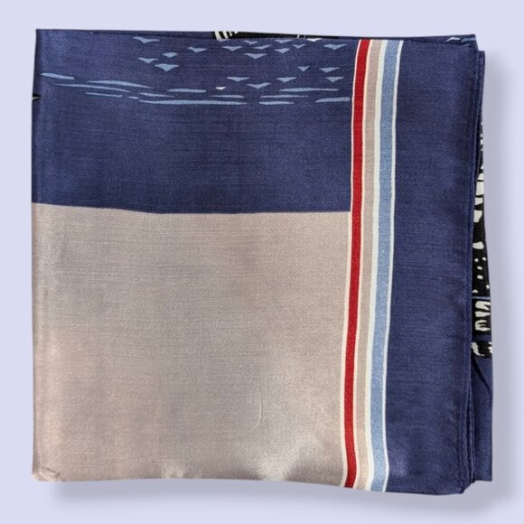 🍁V. Skemo Square Loon Acetate Scarf - Picture 3 of 7